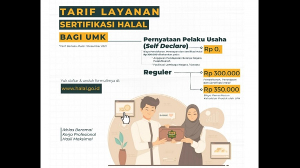 Begini Aturan Tarif Sertifikasi Halal bagi UMK, Ada yang Gratis dan Berbayar
