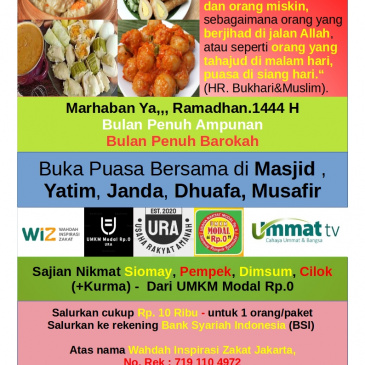 Cukup  Rp. 10 ribu/Paket, Sudah Beri Santunan Buka Puasa