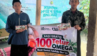 DKM Al I'tisham Bogor dan Ummat TV Peduli Tebar Telur untuk Ponpes Ibnu Jauzi Dramaga
