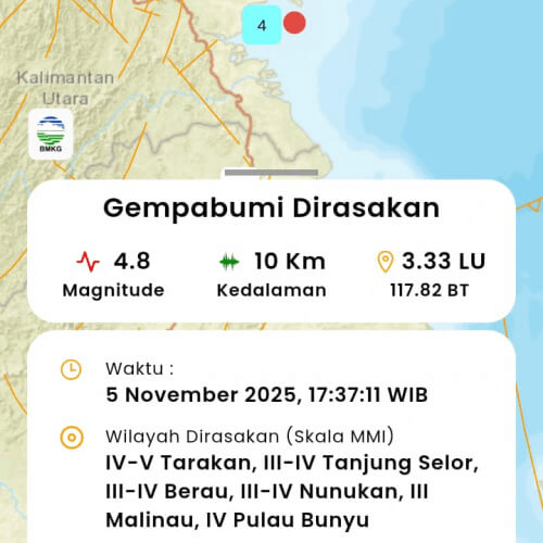 BMKG Tegaskan: Prediksi Gempa Susulan di Tarakan Adalah Hoaks