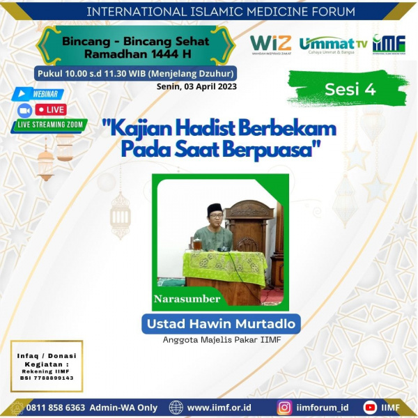 (Info) Kajian Hadist Berbekam Saat Berpuasa"