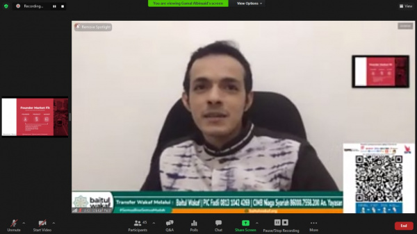 Jadi Pembicara Aksi Wakaf Fest 2020, Dokter Gamal Berbagi Kisah Sukses Sociopreneurship