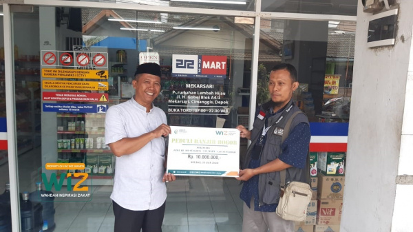 Melalui WIZ, DKM Asy Syakirin,dan  212 Mart Sumbang 10 Juta  Korban Longsor