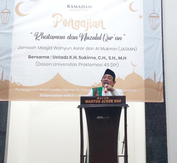 Warga Pucanganom Yogyakarta Sukses Adakan Khataman dan Nuzulul Quran di Masjid Wahyun Asror
