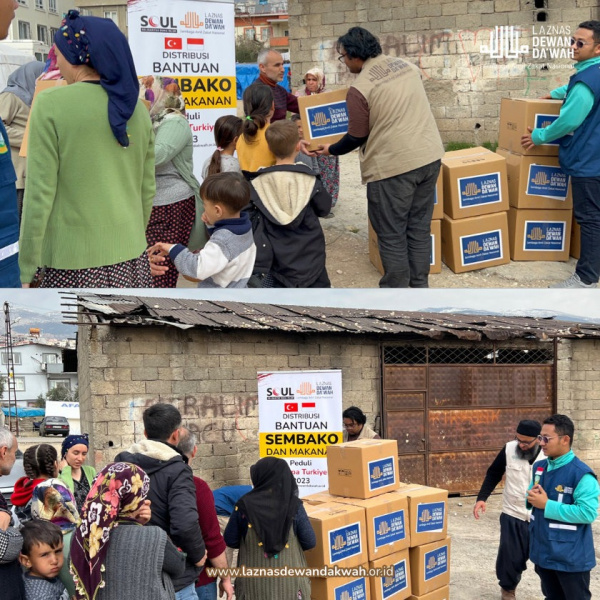 Apresiasi dari KBRI Ankara, Laznas Dewan Dakwah Salurkan Ribuan Paket untuk Terdampak Gempa Turki