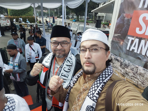 Sekjen Presidium GNAI Turut Hadir dalam Aksi Bela Palestina di Depan Kedubes AS