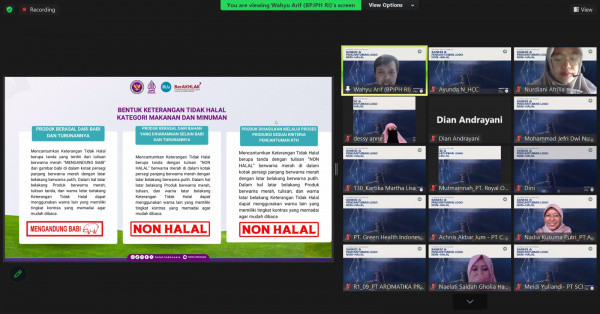 Halal Corner Indonesia Gelar Webinar Nasional Bahas Sanksi dan Pencantuman Logo Non Halal