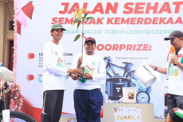 Jalan Sehat Kemerdekaan: DPP Wahdah Islamiyah Bagikan Bibit Pohon