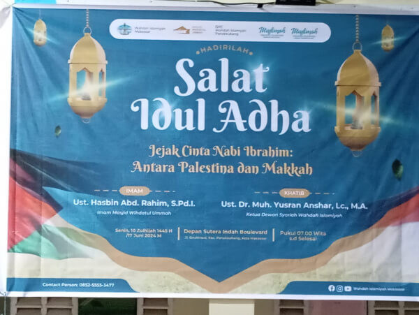 Masjid Wihdatul Ummah dan Wahdah  Makassar Kerjasama Pelaksanaan Shalat Ied