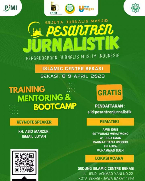 PJMI Akan Gelar Pesantren Jurnalistik, Sejuta Jurnalis Masjid