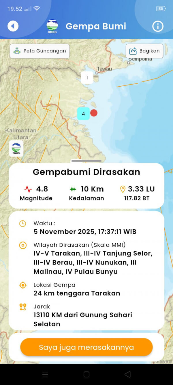 BMKG Tegaskan: Prediksi Gempa Susulan di Tarakan Adalah Hoaks