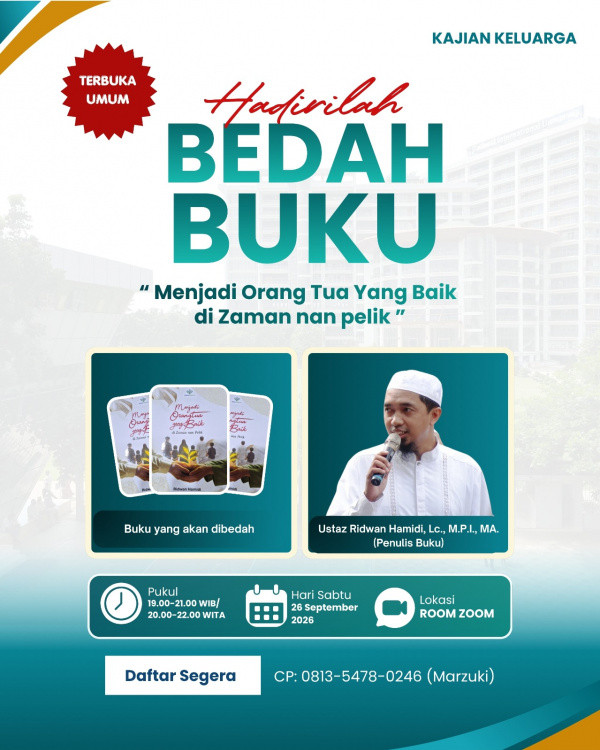 (Info) Bedah Buku: : Menjadi Orang Tua yang Baik di Zaman nan Pelik