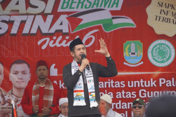 Aksi Bekasi Bersama Palestina, Ustadz Zaitun Ajak Warga Tetap Teguh Berikan Dukungan