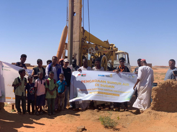 Pengeboran Perdana Program Wakaf Sumur LAZISMU Di Sudan