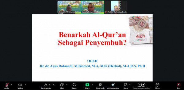 Dokter Agus Rahmadi Ungkap Al-Qur’an sebagai Syifa dalam Perspektif Kesehatan dan Ilmu
