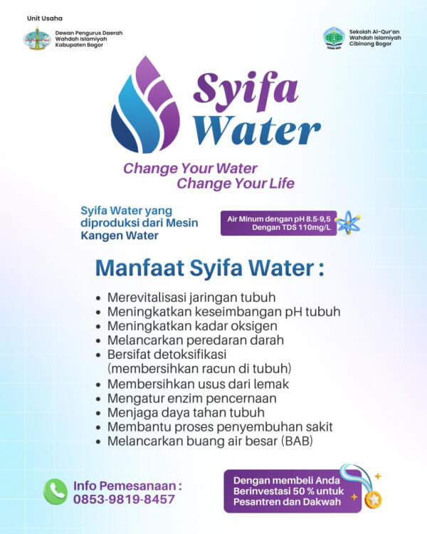 Syifa Water  : Karena Kesehatan Itu Amanah, dan Kebaikan Selalu Mengalir