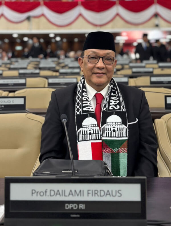 Prof. Dailami DPD RI Teguh Dukung Palestina, Dorong Sikap Tegas Pemerintah Indonesia