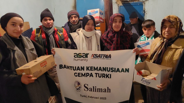 PP Salimah Salurkan Bantuan untuk Gempa Turkiye-Suriah bersama Asar Humanity