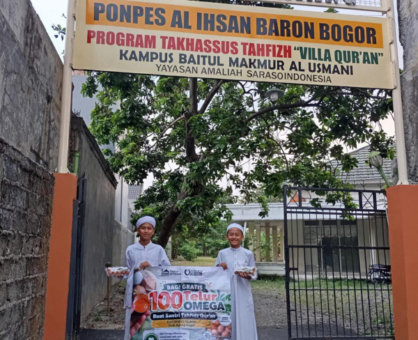 100 Telur Omega untuk Santri Tahfidz Al Ihsan Baron, Ikhtiar Menjaga Gizi Generasi Qur’ani di Bogor